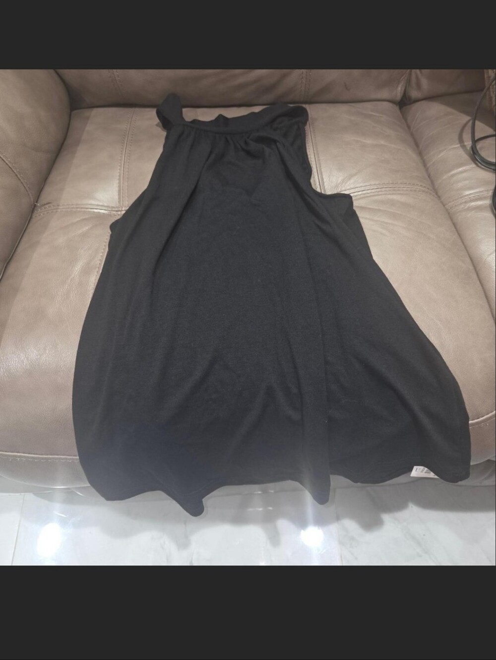 Coldwater Creek Black Tank Top with Blue Waters Tag